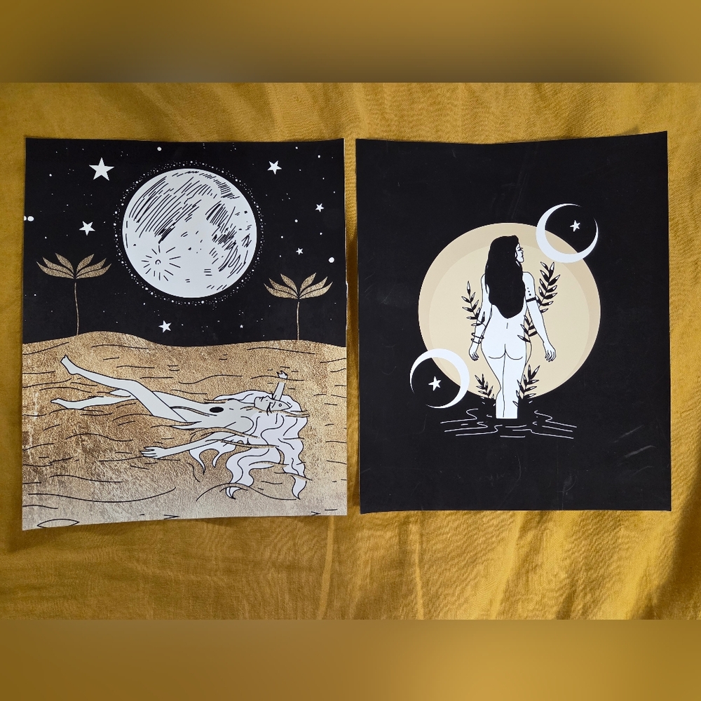 Moon and Goddess Art Prints